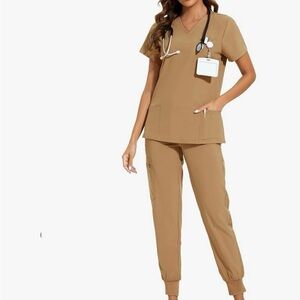Women's Khaki Scrub Set
